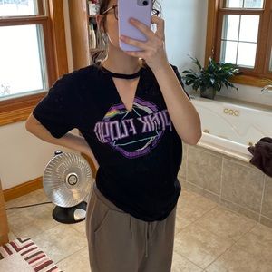 Pink Floyd graphic tee, V neck cut-out